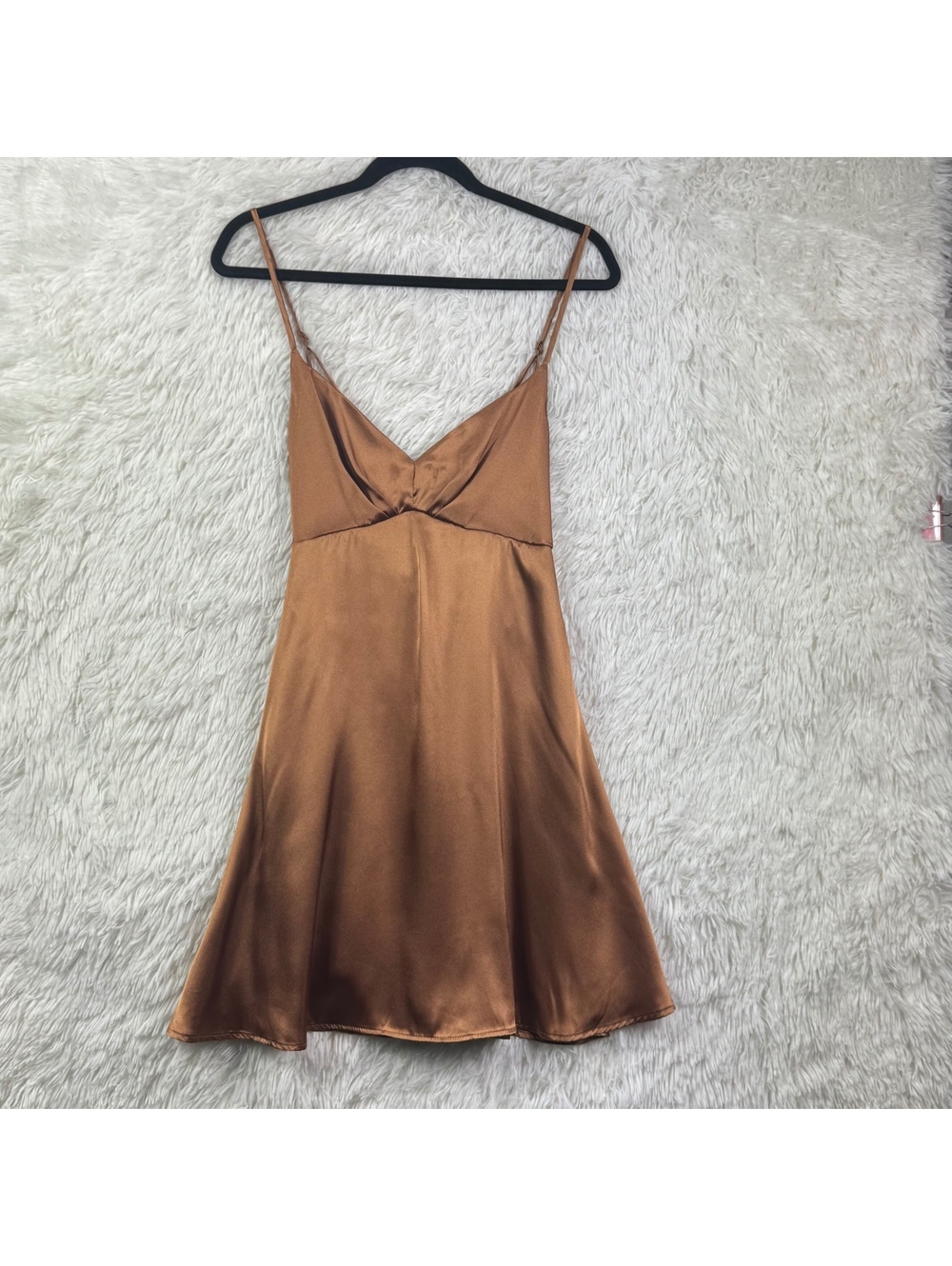 Katia Rae Copper Satin Mini Dress NWT Medium